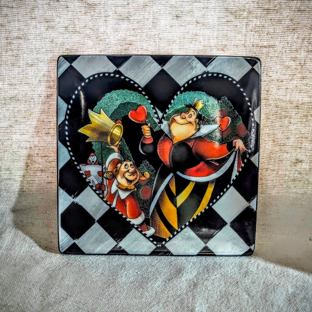 Disney Queen of Hearts from Alice In Wonderland 6” Square Plate